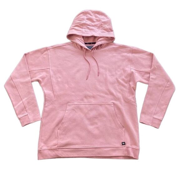 NWT 686 M Pink Rosette Everywhere Performance Double Knit Hoodie - Picture 1 of 5